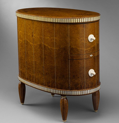 Mueble de madera de amboyna y marfil