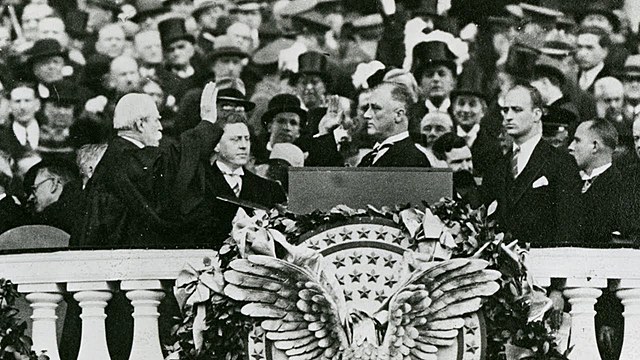 Franklin Delano Roosevelt Inaugurated