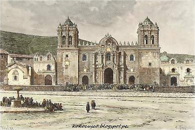 CUSCO. INICIO CONSTRUCCION DE LA BASILICA CATEDRAL.