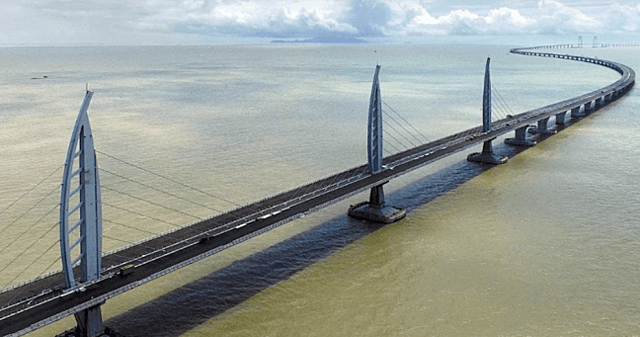 CHINA. INAGURACION DEL PUENTE MAS LARGO DEL MUNDO, 55 KMS.