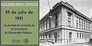 Creación de la Secretaría de Educación Pública.