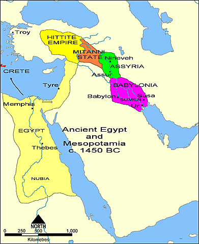 Map of Empires in the Middle East