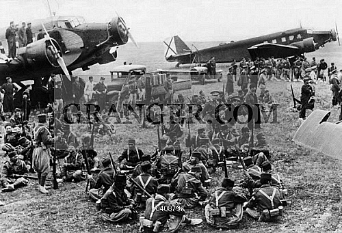 Airlifted of the African troops