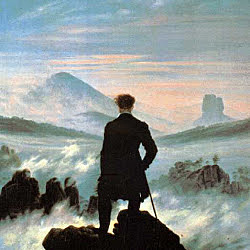 El caminant sobre un mar de núvols Caspar Friedrich pinta “”