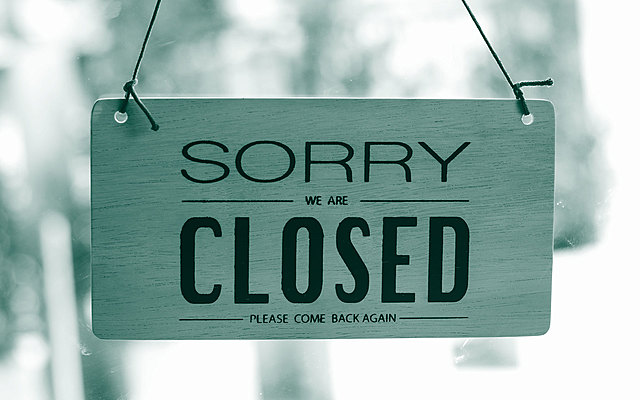 Business start shutting down