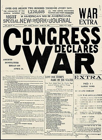 US declares war on Spain