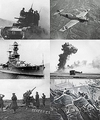 The rebel zone and s Nationalist side