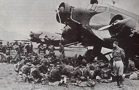 Hitler and Mussolini provide troops