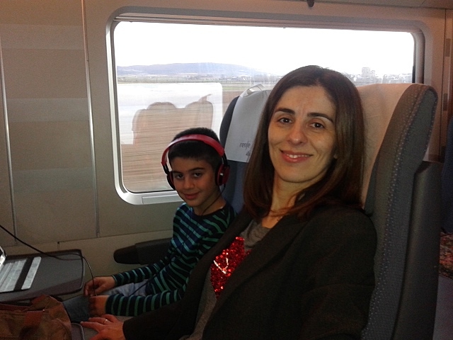 Subo primera vez en AVE