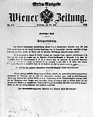 Declaración de guerra de Austria a Serbia