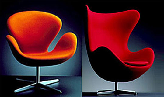 Las sillas Cisne y Huevo