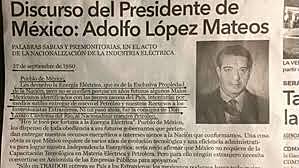 Nacionalización de la energía eléctrica por Adolfo López Mateos