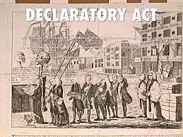 The Stamp Act repealed. The Declaratory act put into place