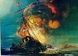 Colonists burn Gaspee