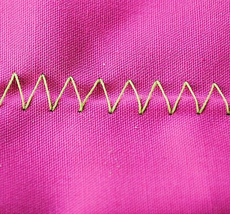 helen blanchard makes first zig zag stitch