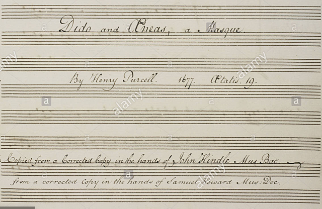 Dido y Eneas, primera ópera inglesa de Henry Purcell.