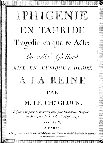 Ifigenia en Tauride de Gluck.