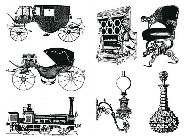 Productos de diseño muy recargado