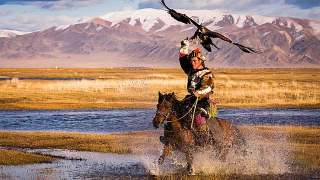 Riding with Mongolian Eagle Hunters