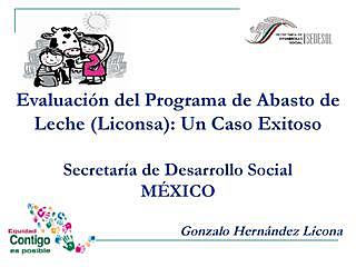 1995, Evaluaciones del programa Abasto Social de leche-Liconsa
