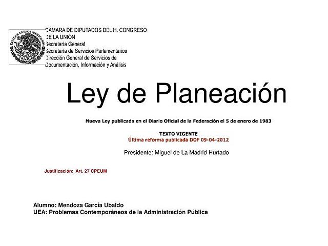 Ley de planeación