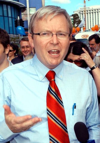 During the campaign for the 2007 parliamentary election, Australian Labor Party candidate Kevin Rudd promises to put an end to the 'Pacific Solution' if he were elected.
