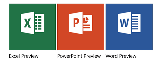 Microsoft releases Word, Excel, and PowerPoint