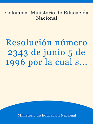Resolución 2343 de 1996