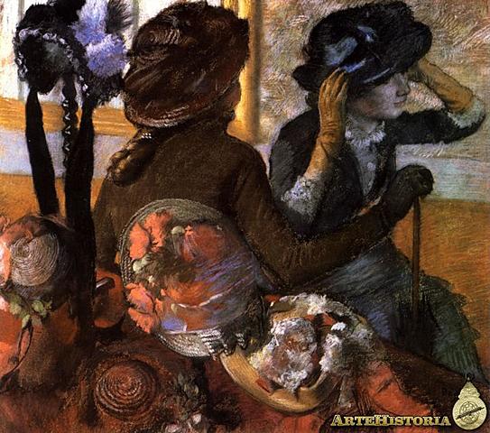 En la sombrería - Degas