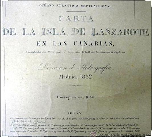 Carta de Lanzarote {islas canarias ,ESPAÑA}