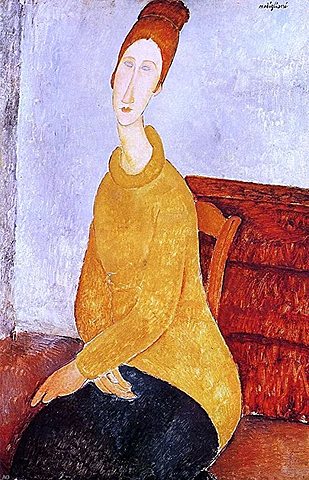 Jeanne Hébuterne con jersey amarillo - Modigliani