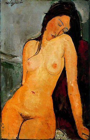 Desnudo femenino sentado - Modigliani