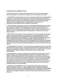 Carta Del Turismo y Codigo del Turismo