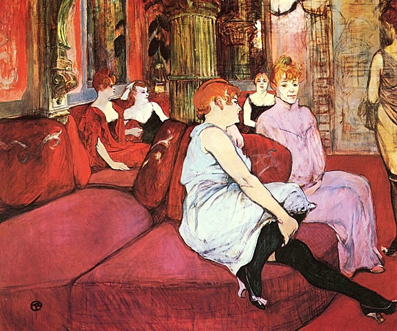 Salón en la Rue de Molins - Toulouse Lautrec