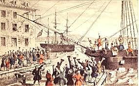 “The Boston Teaparty” rebellion in America
