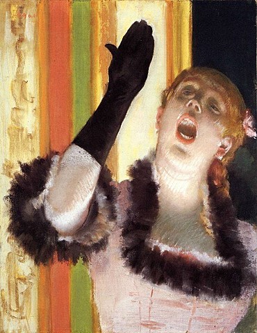 Cantante  de  café-concierto  con  guante, Degas