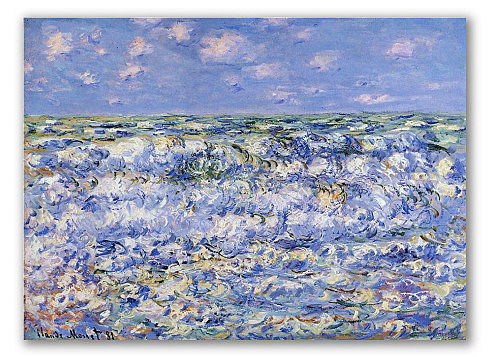 Olas rompiendo, Monet
