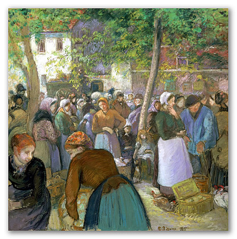 Mercado de Aves en Gisors, Pissarro