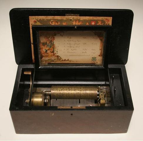 The first music boxes.