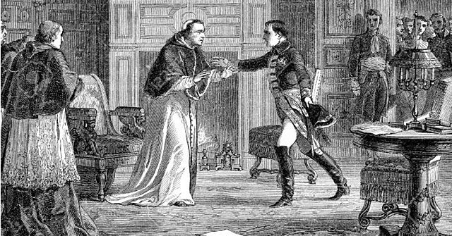 El papa Pío VII echa a Napoleón