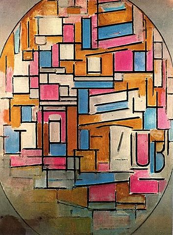 Composición oval, Mondrian