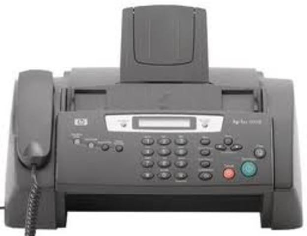 FAX machines become popular.