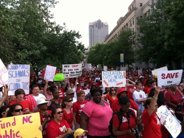 4,000 Students and Teachers Gather at NC State University to Rally Against Budget Cuts