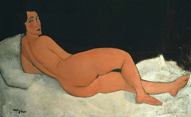 Desnudo echado sobre el costado izquierdo, Modigliani