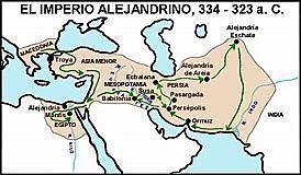El gran imperio de Alejandro Magno, se estructuro en satrapías que fueron distribuidas entre treinta y cuatro generales de Alejandro. Se les asignaron   determinadas áreas para que gestionaran su administración.