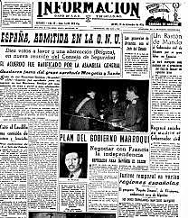 España es admitida en la ONU.