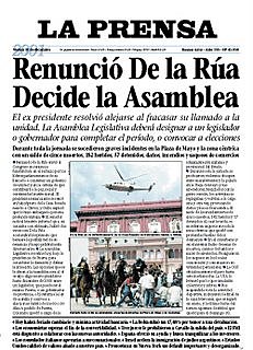 Renuncia de De La Rúa