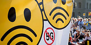 Protesta por los efectos de la tecnología 5g