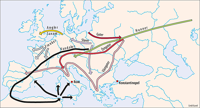 Folkvandringar  (350-600) Perspektiv: Politik