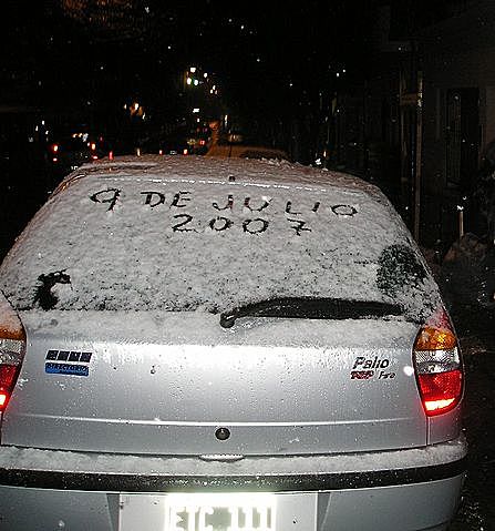 Nieve en Buenos Aires